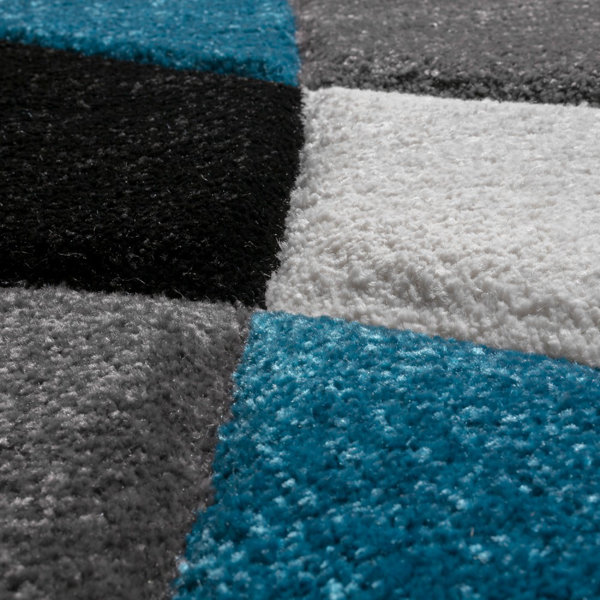 Zipcode Design Chaya Flatweave Turquoise/Grey/Black Rug & Reviews